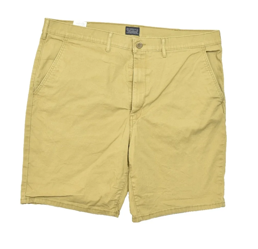 Levi's Men's Chino Shorts Size W42 Tan Khaki Cotton Blend Casual Flat Front Work